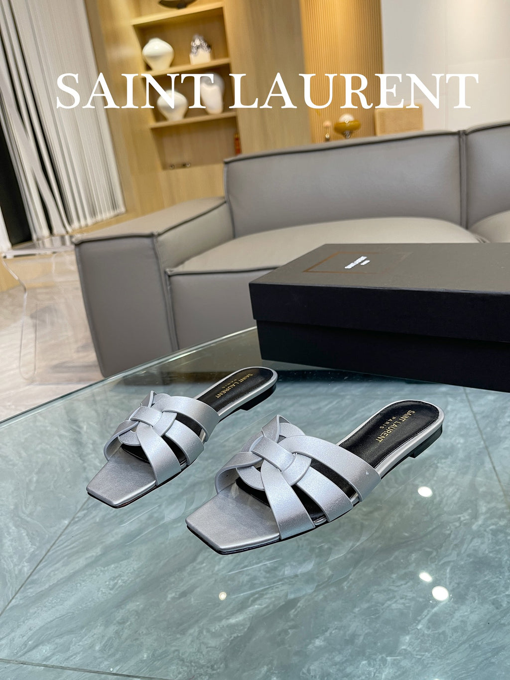 Platinum YT Mules In Leather