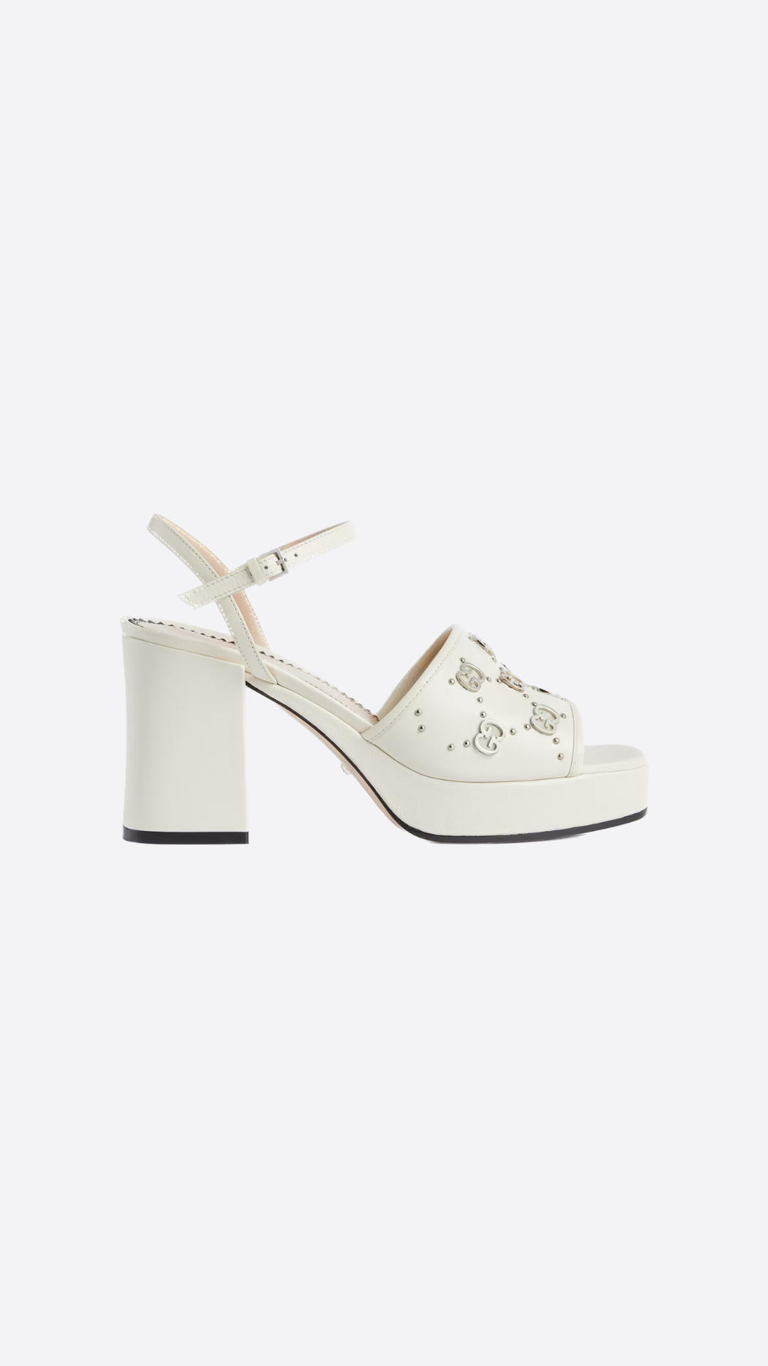 White Interlocking studs sandal