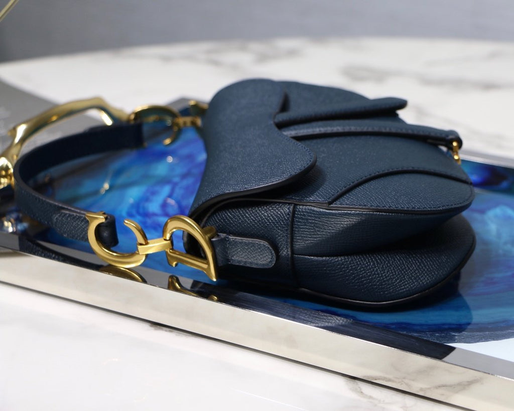 Blue DS calfskin bag