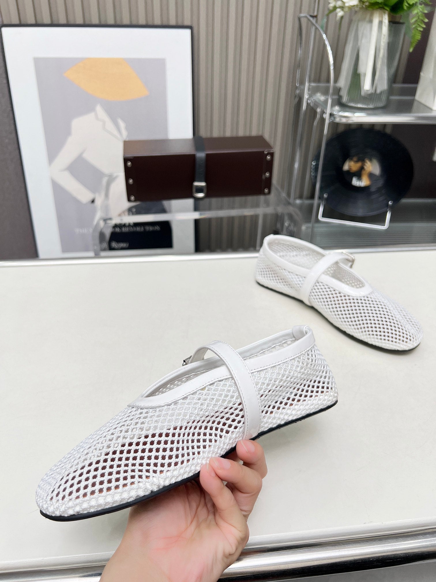 White AF Ballet Flats