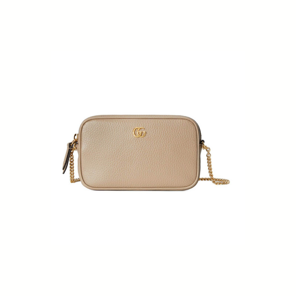 Beige Leather GM Mini Shoulder Bag
