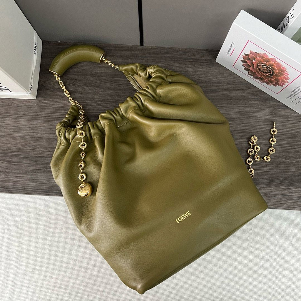 Olive Medium Squeeze Bag