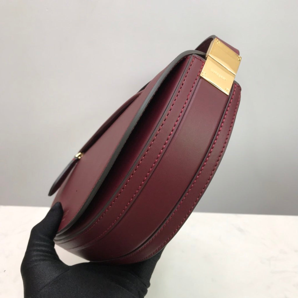 Burgundy small leather BO bag