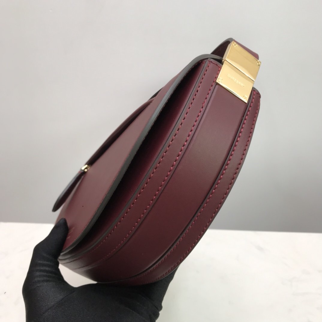 Burgundy small leather BO bag