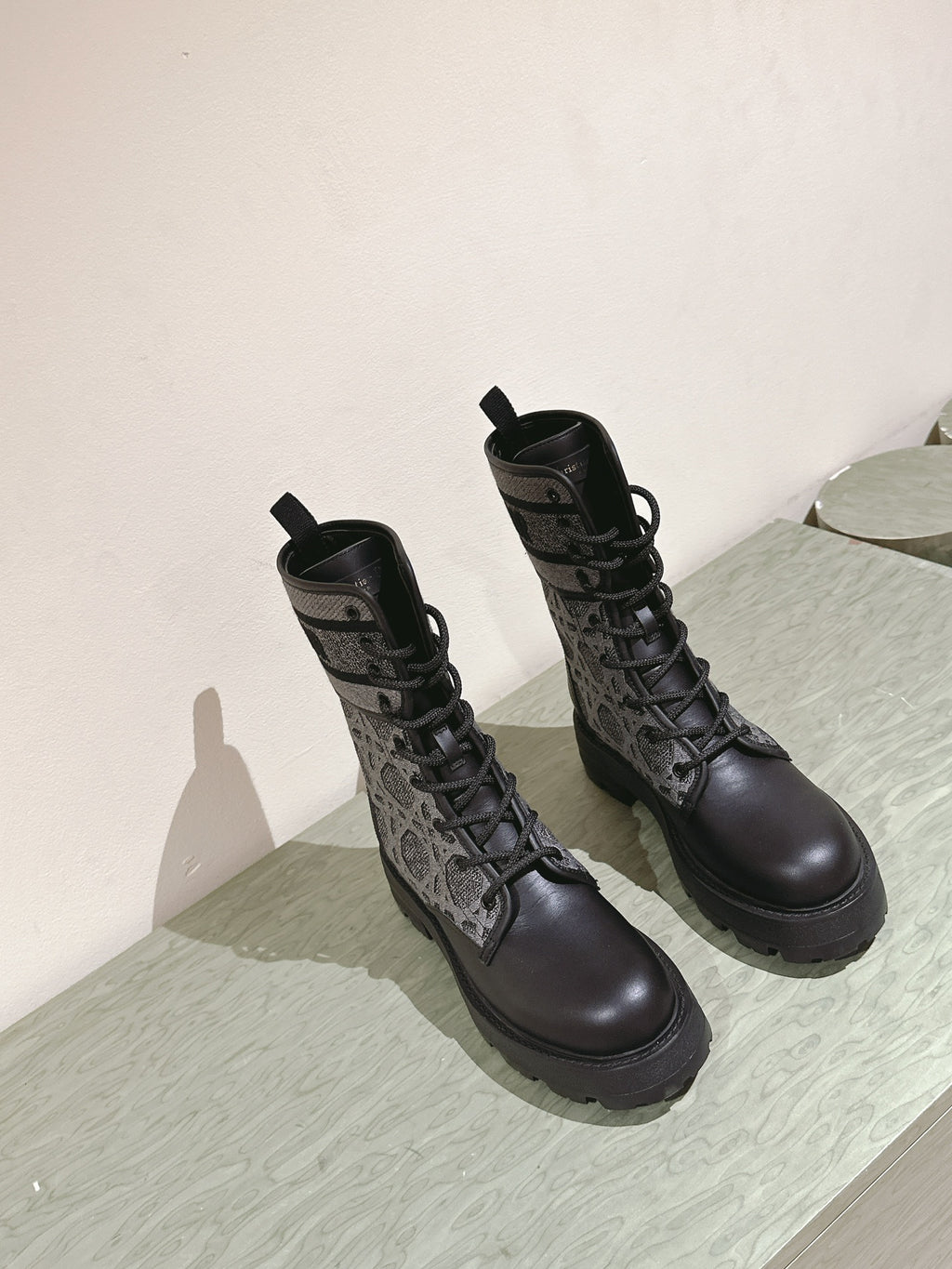 Black & Gray D-Major Ankle Boot