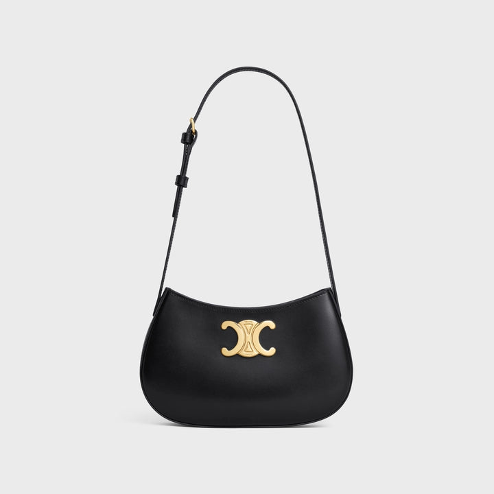 Black Medium CT Bag In Shiny Leather