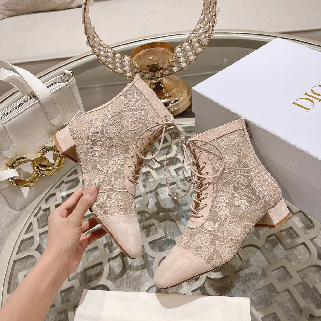 Sand Mesh & Suede ND Ankle Boot