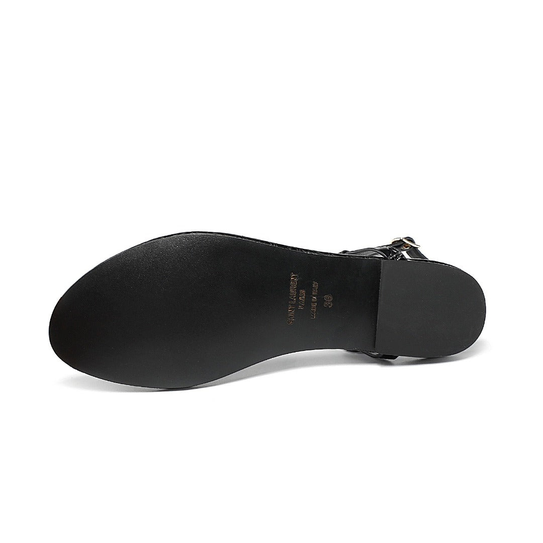 Black SC open-toe sandals