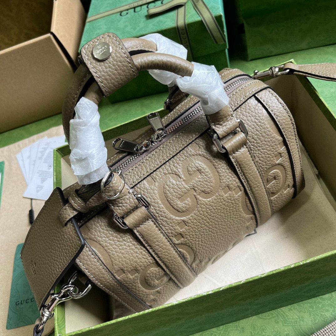 Taupe JG Mini Duffle Bag