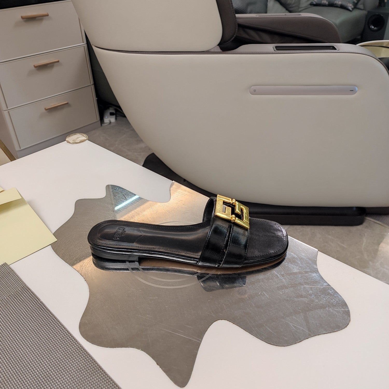 Black Leather Sandals