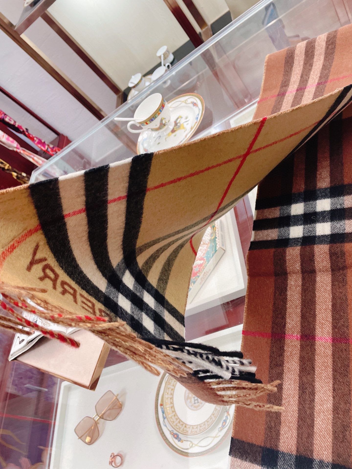 Beige/Brown BC scarf