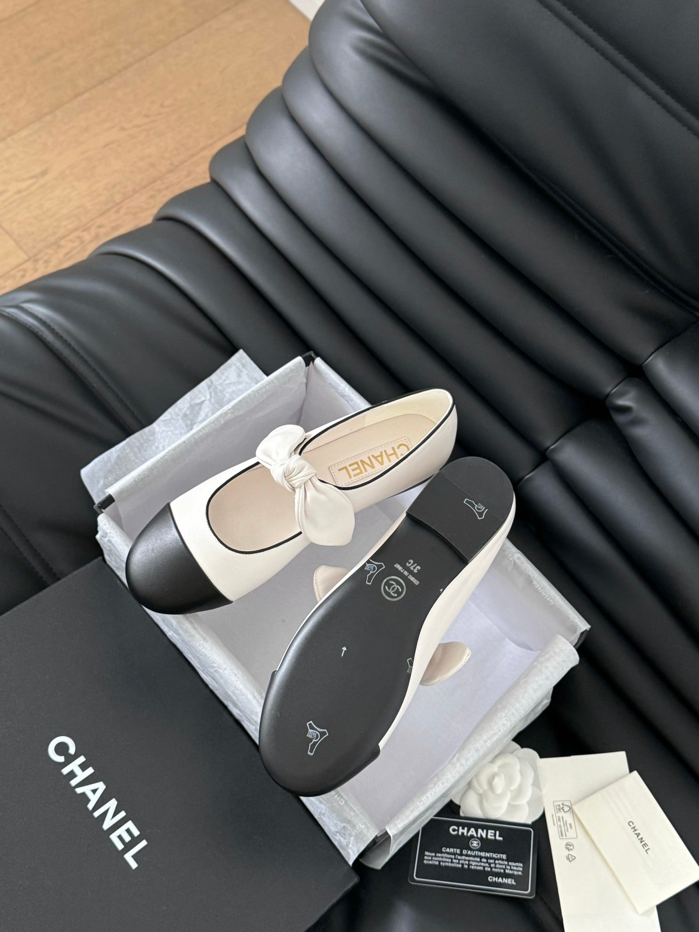 White & Black MJ Ballerinas