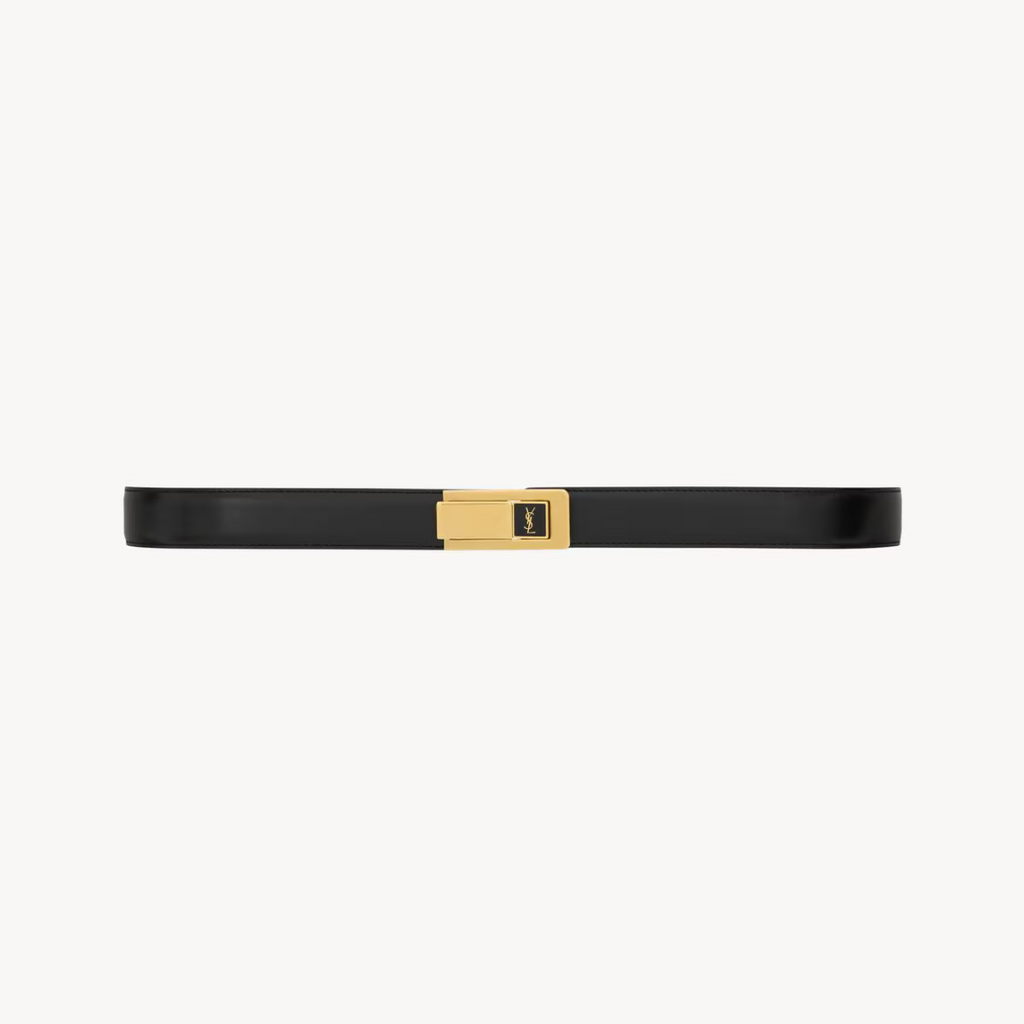 Black Charniere Buckle Belt