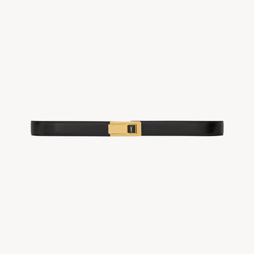 Black Charniere Buckle Belt