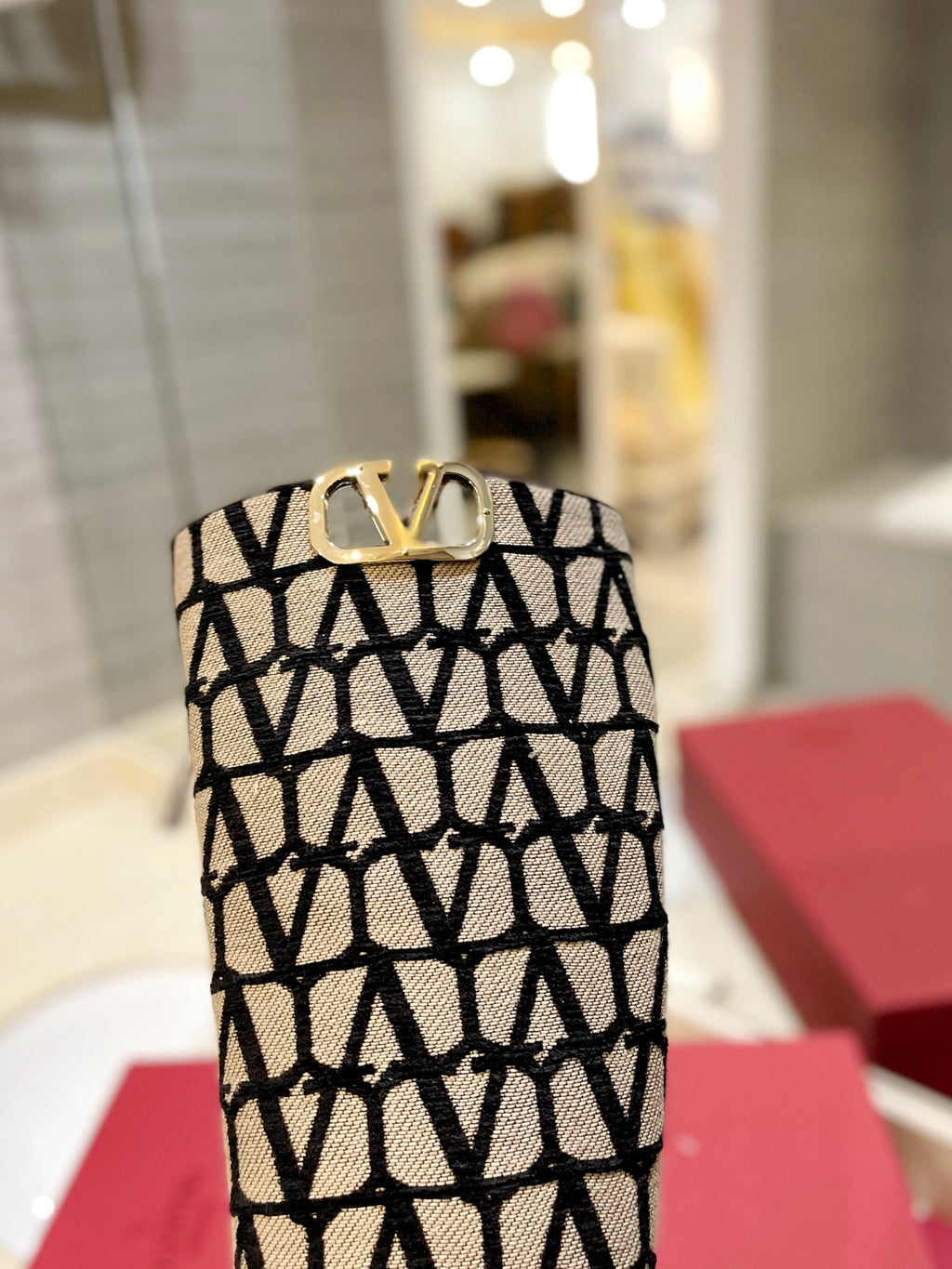 Beige & Black VT Boot In Toile Iconographe 30mm