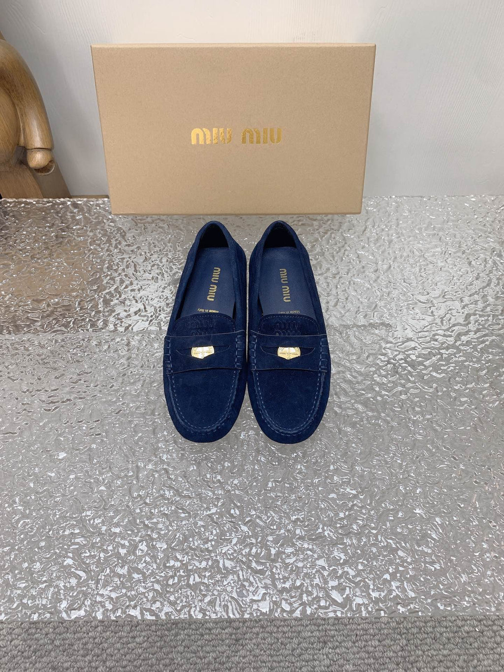Navy Suede Driving Shoes