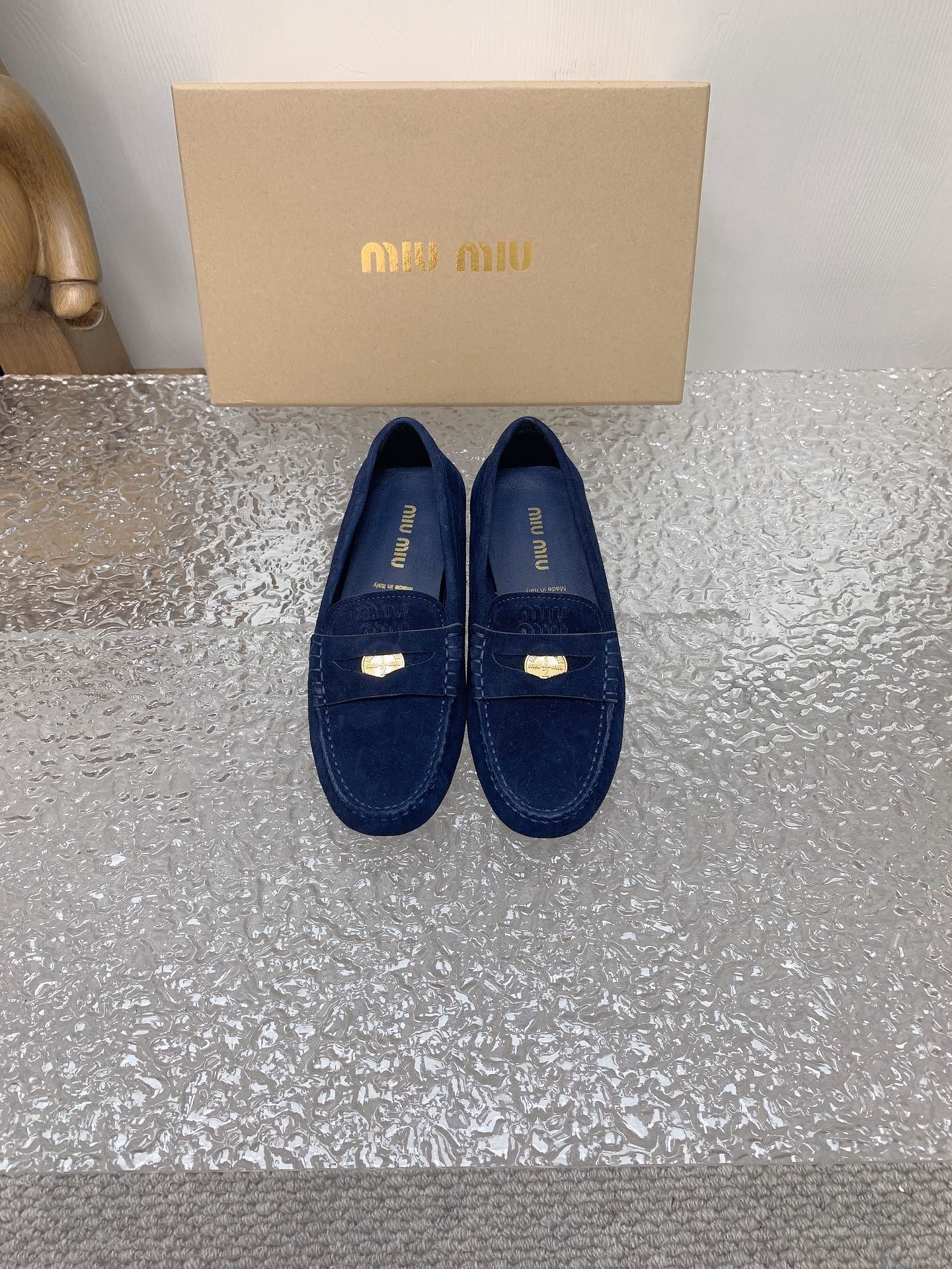 Navy Suede Driving Shoes