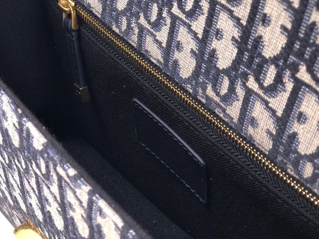 Blue 30M clutch oblique jacquard canvas flap chain bag