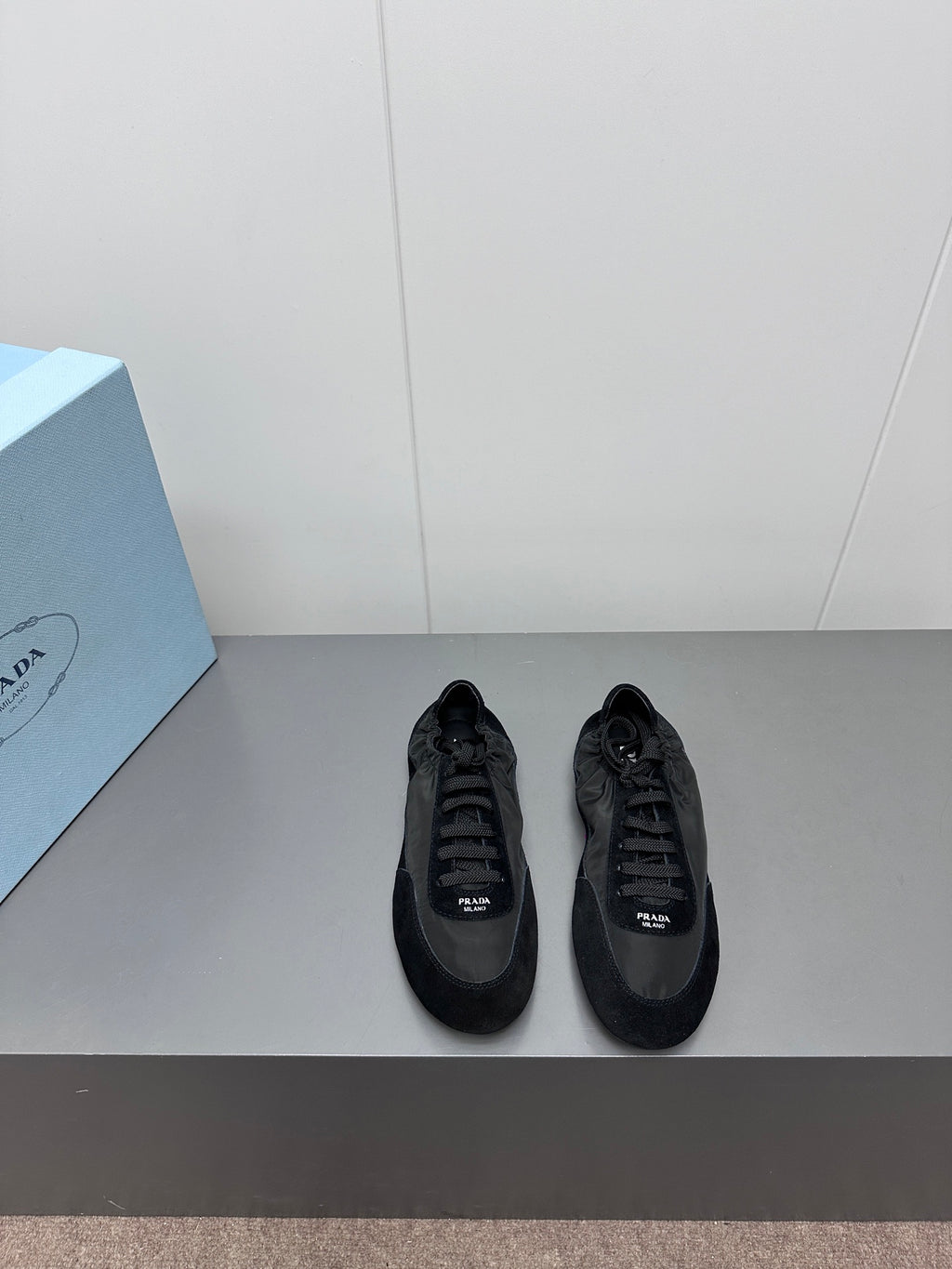 Men's Black Collapse Re-Nylon & Suede Sneakers