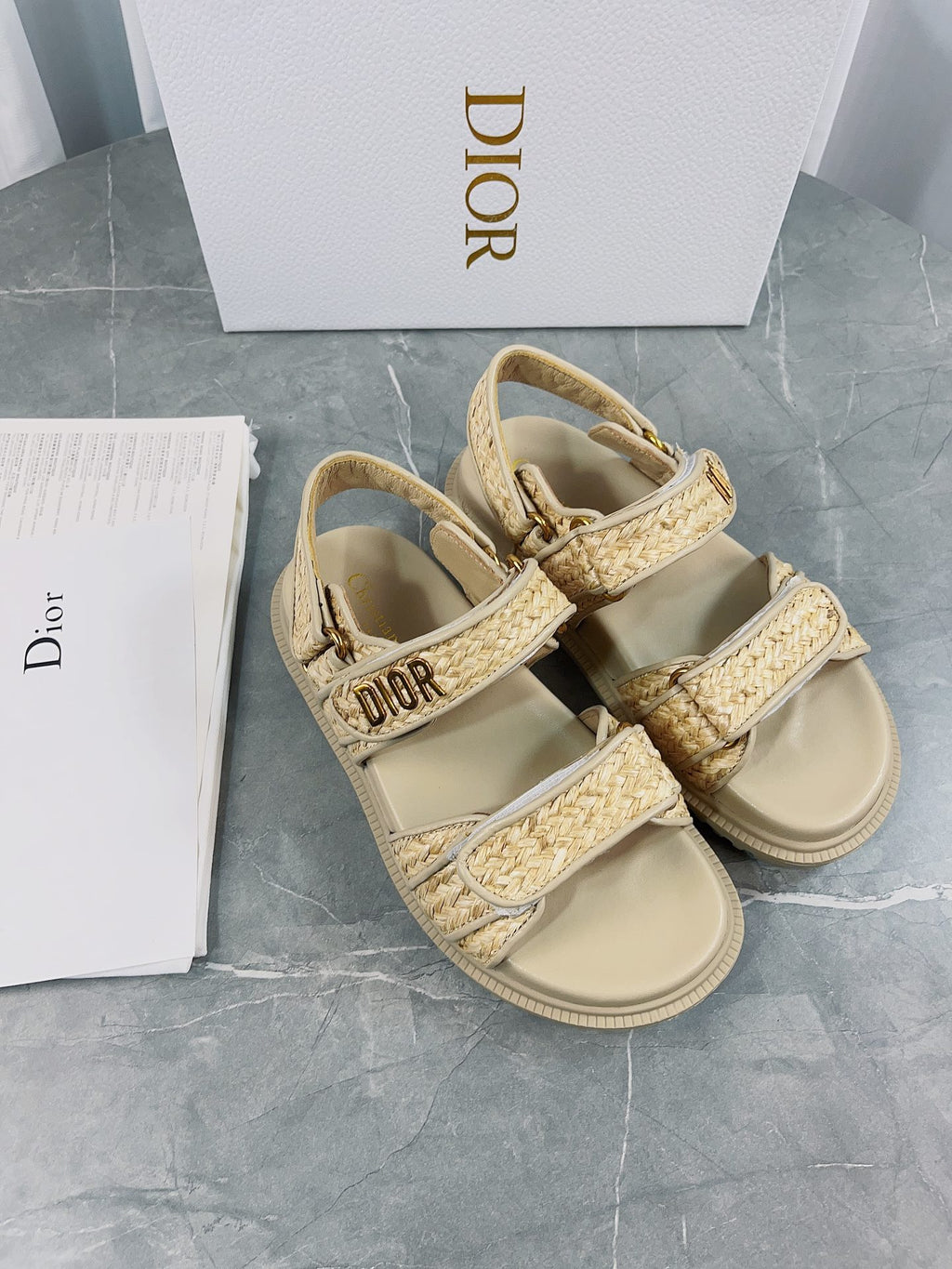 Beige Raffia DA Sandal