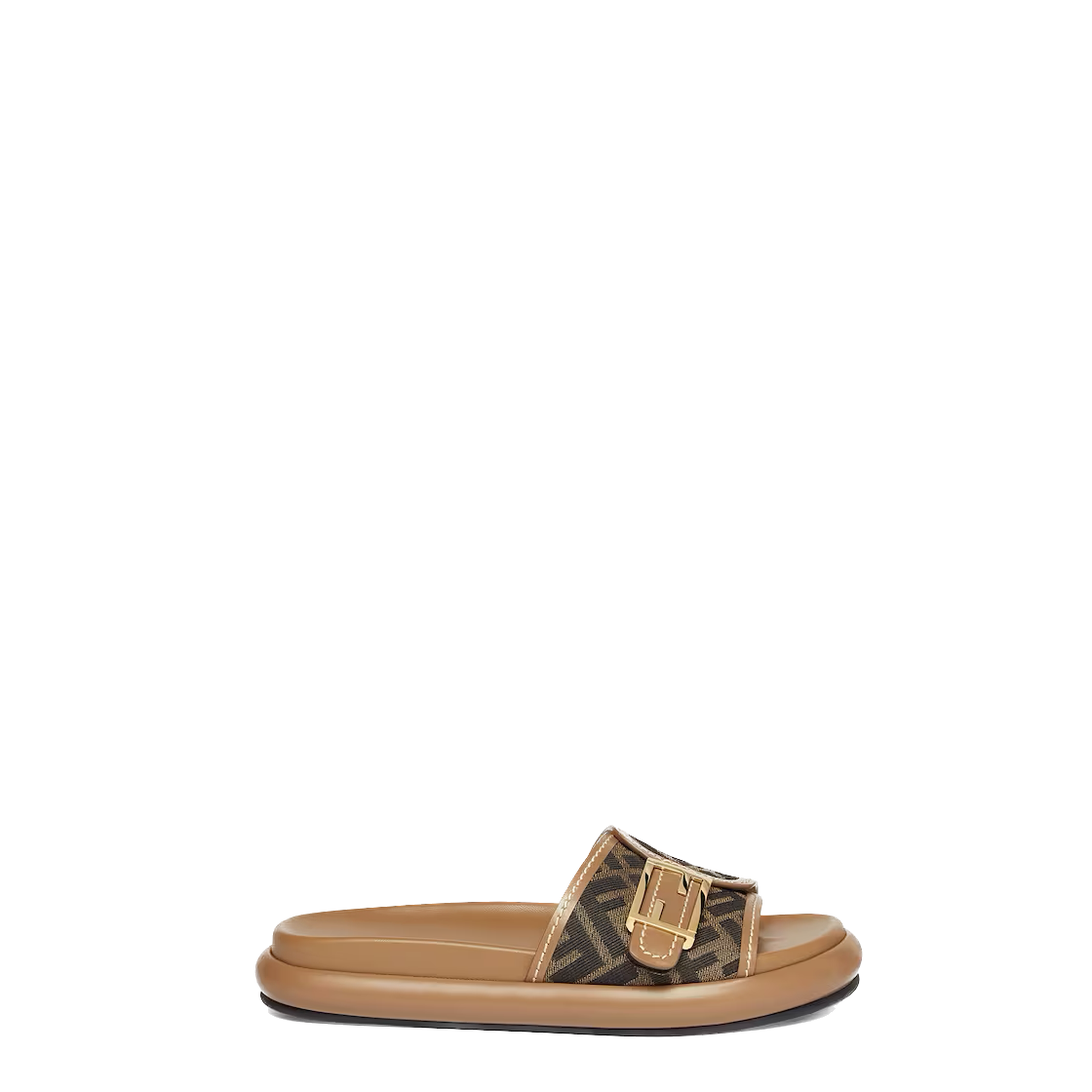 Brown fabric Feel slides