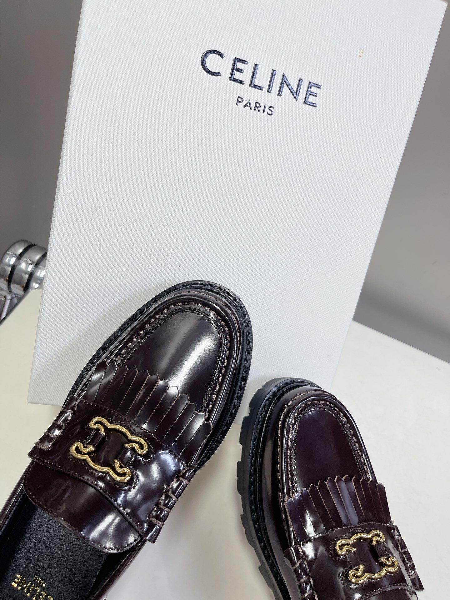 Dark Brown CM Loafer With Triomphe Frame