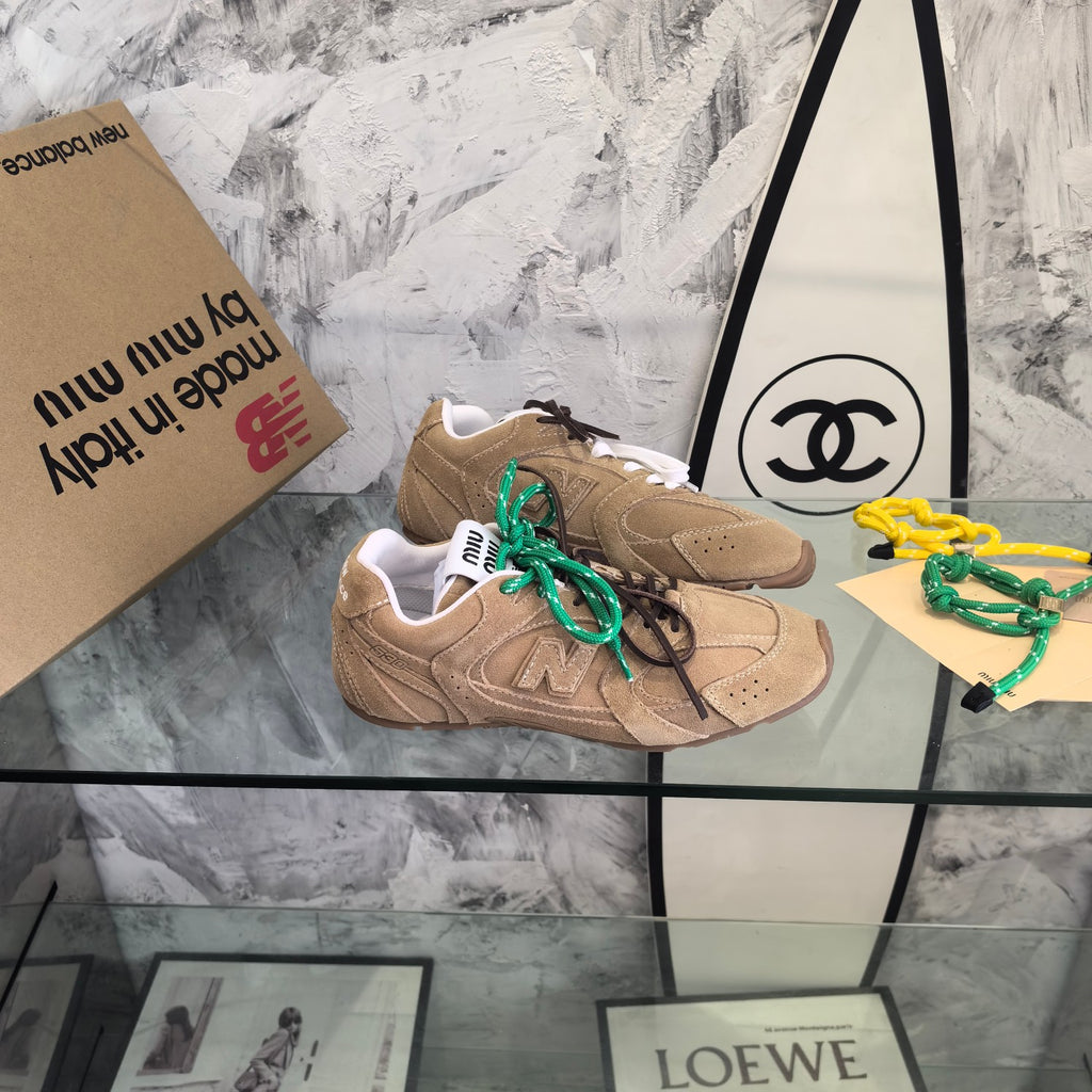 Ecru NxM 530 SL Suede Sneakers