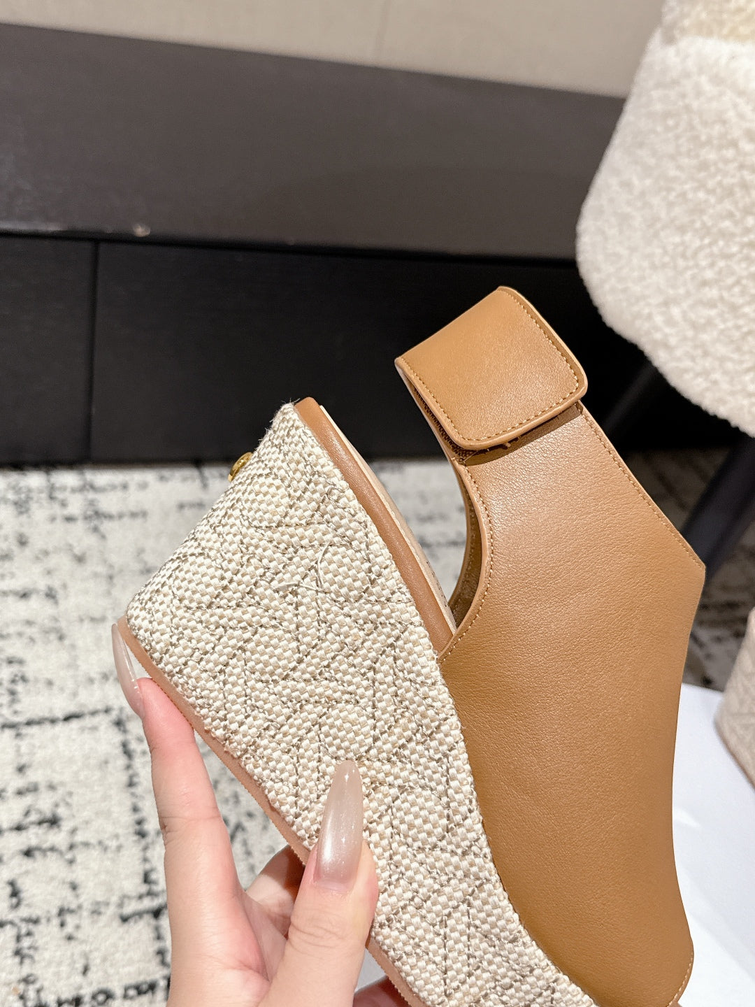 Camel Attitude Wedge Sandal
