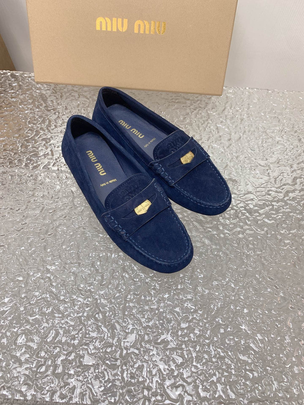 Navy Suede Driving Shoes