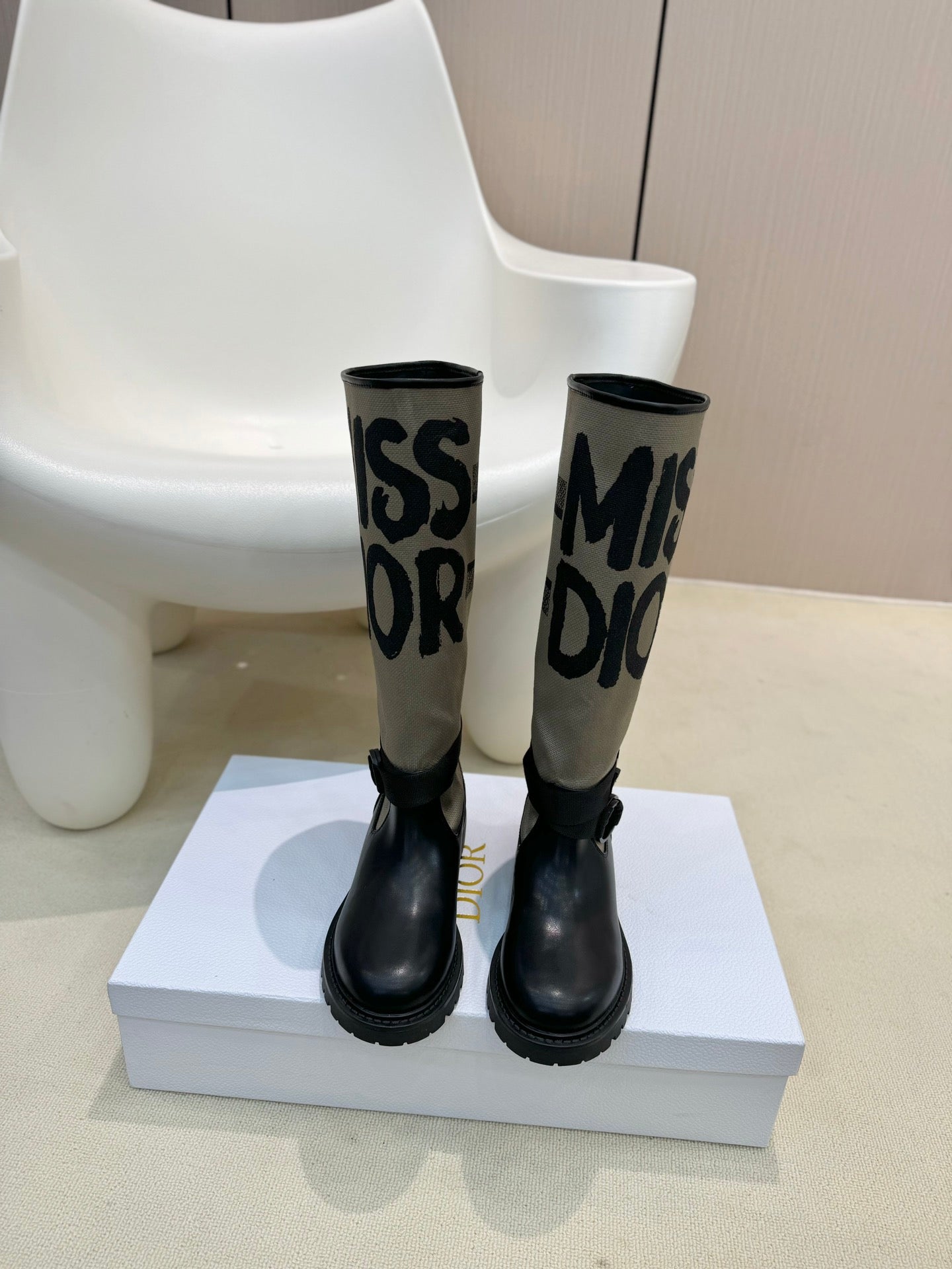 Warm Taupe Technical Canvas DM Boot