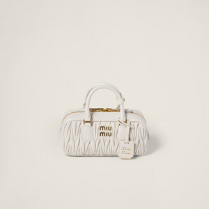 White Arcadie Matelassé Leather Bag