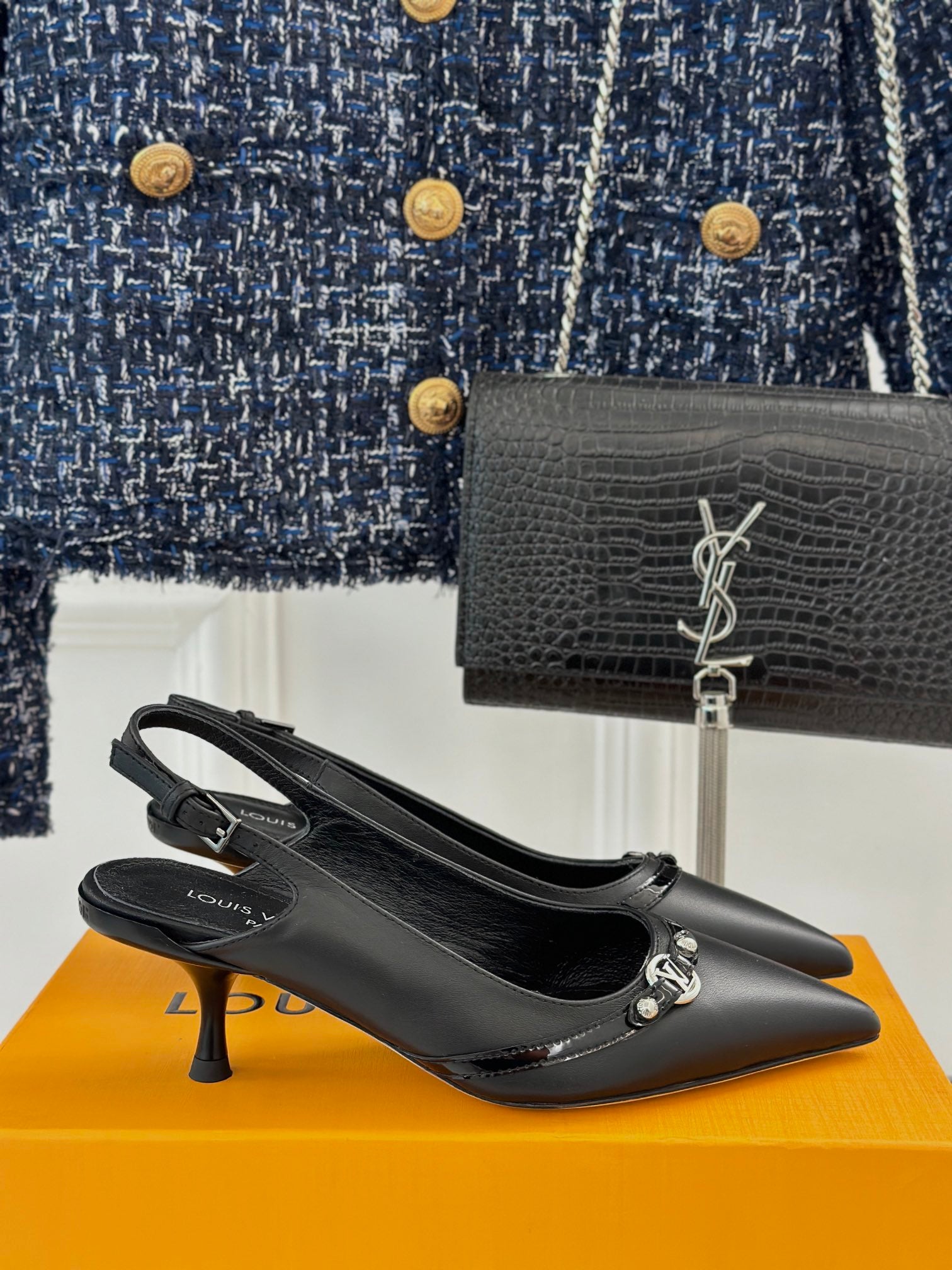 Black 6AM Slingback Pump