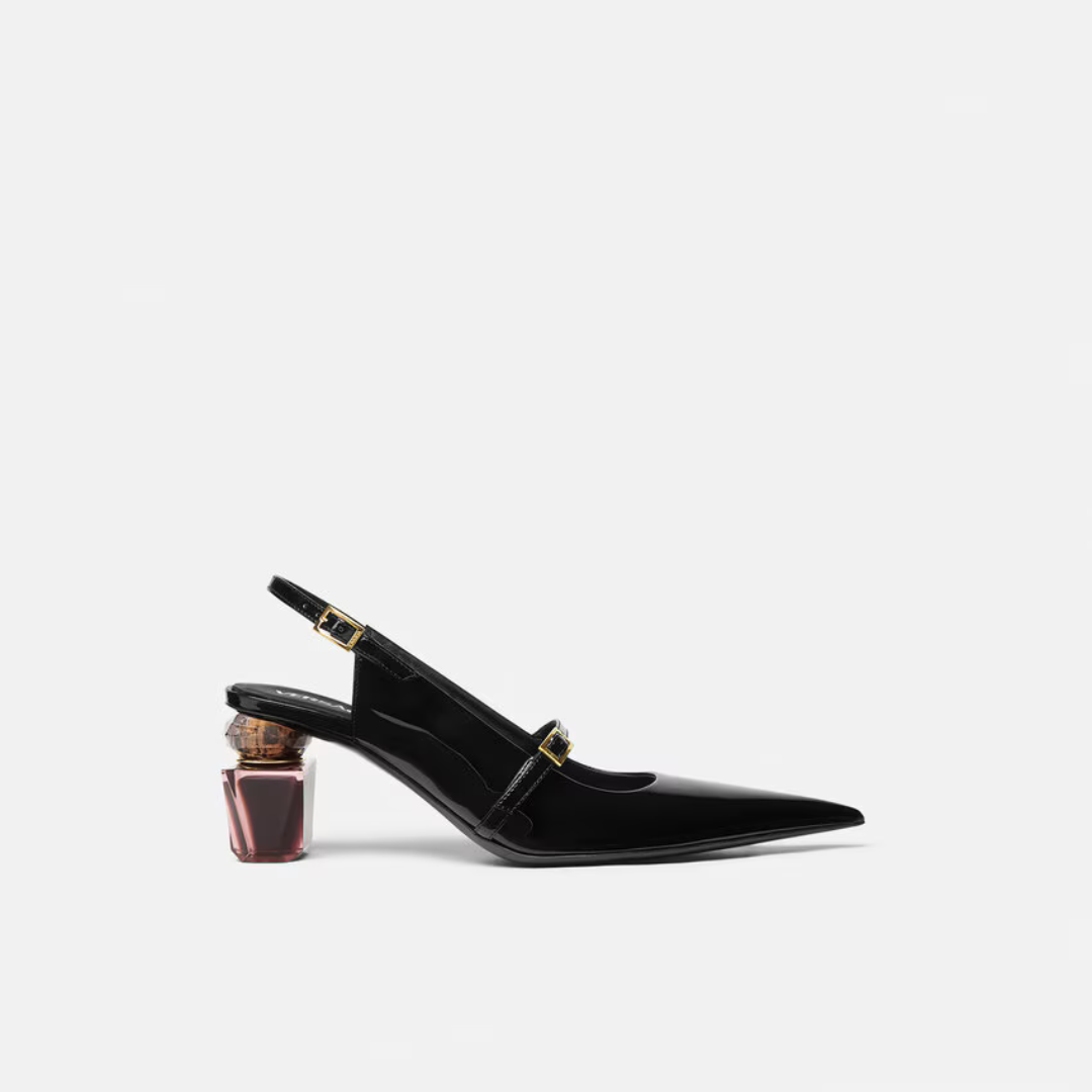 Black Bright Crystal Pumps