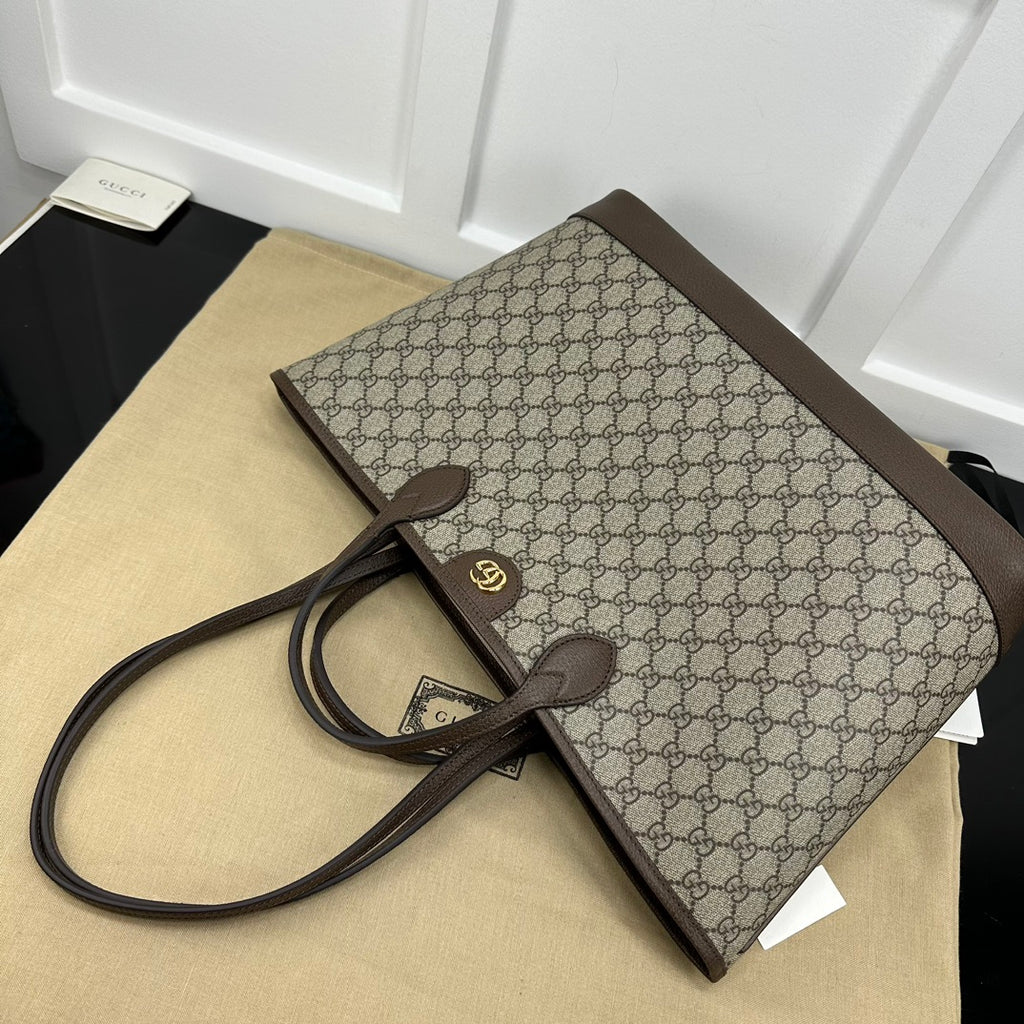 Beige & Brown GO Medium Tote Bag