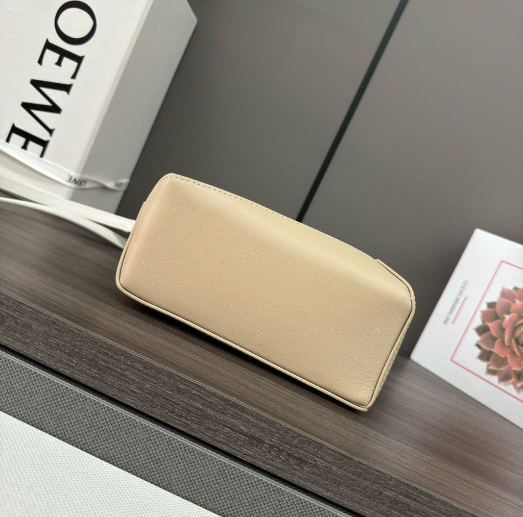 Soft White/Paper Craft LP Mini Leather Shoulder Bag