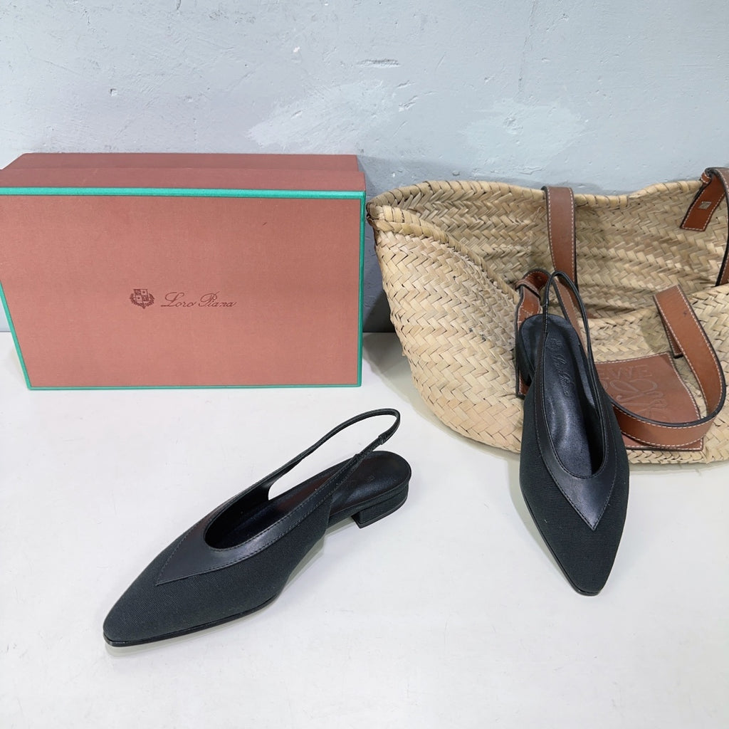 Black Rebecca Slingback