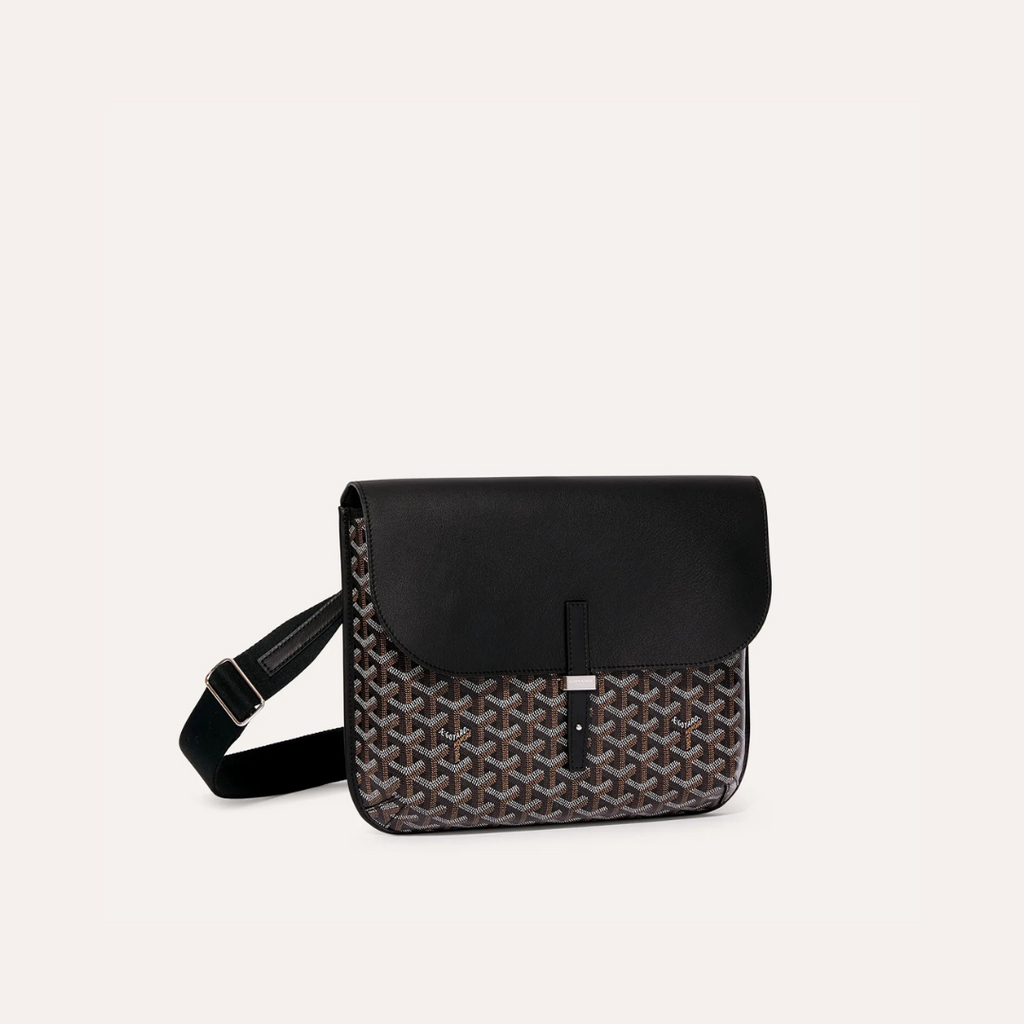 Black Coursier Messenger Bag
