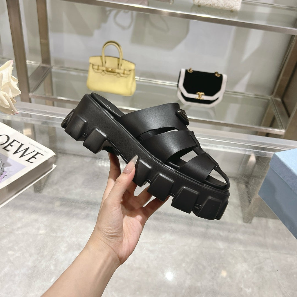 Black Monolith Rubber Mules