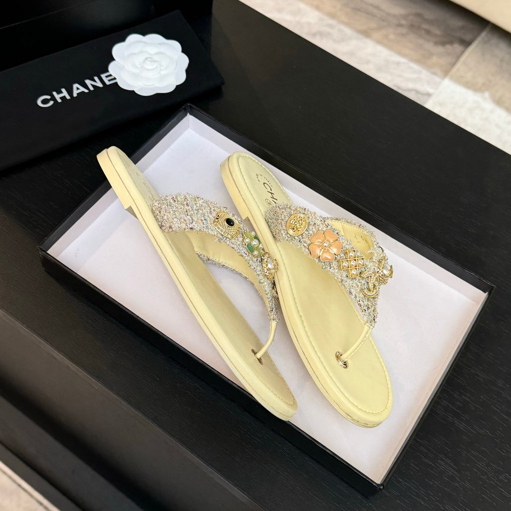 Light Yellow, Pink & Light Blue Thongs