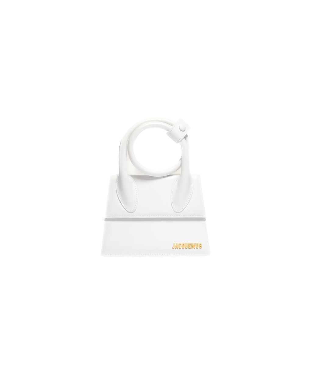 White LC Noeud Coiled Handbag