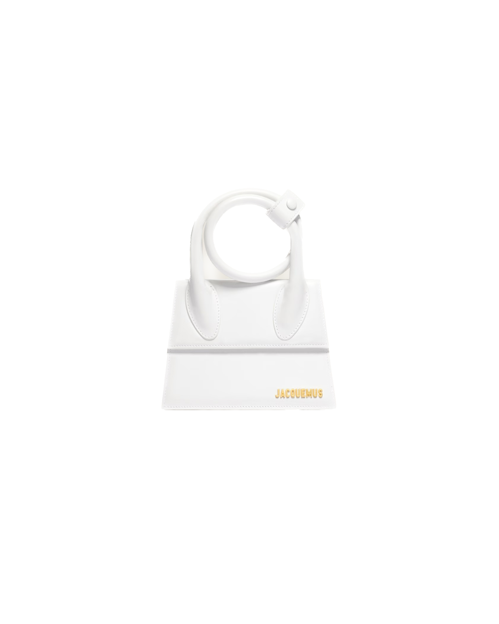 White LC Noeud Coiled Handbag