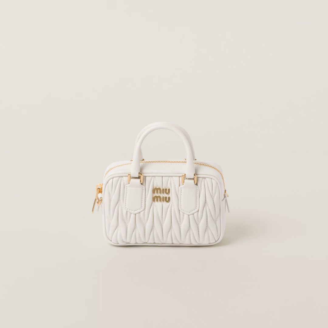 White AM Leather Mini-Bag