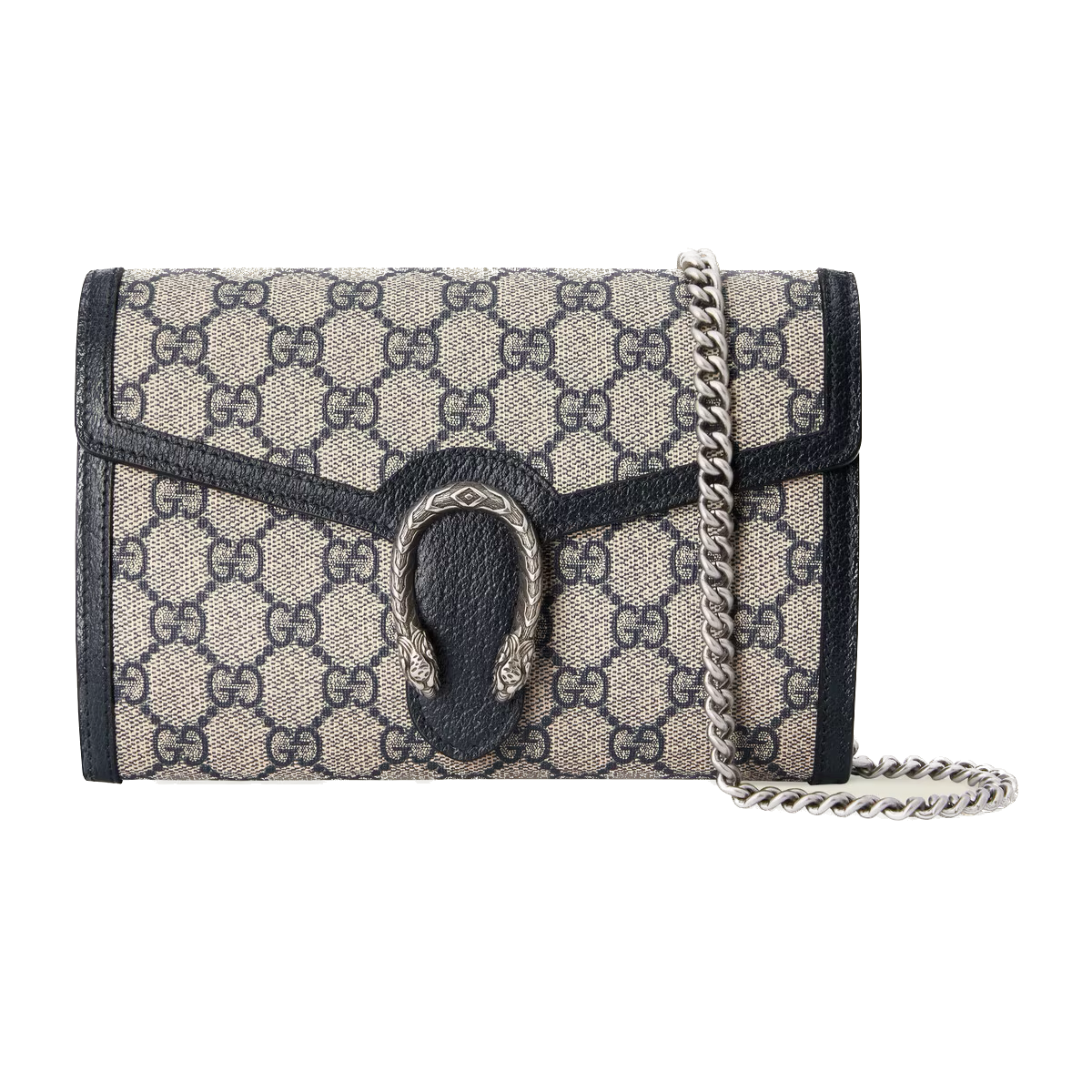 Beige & blue DG supreme chain wallet