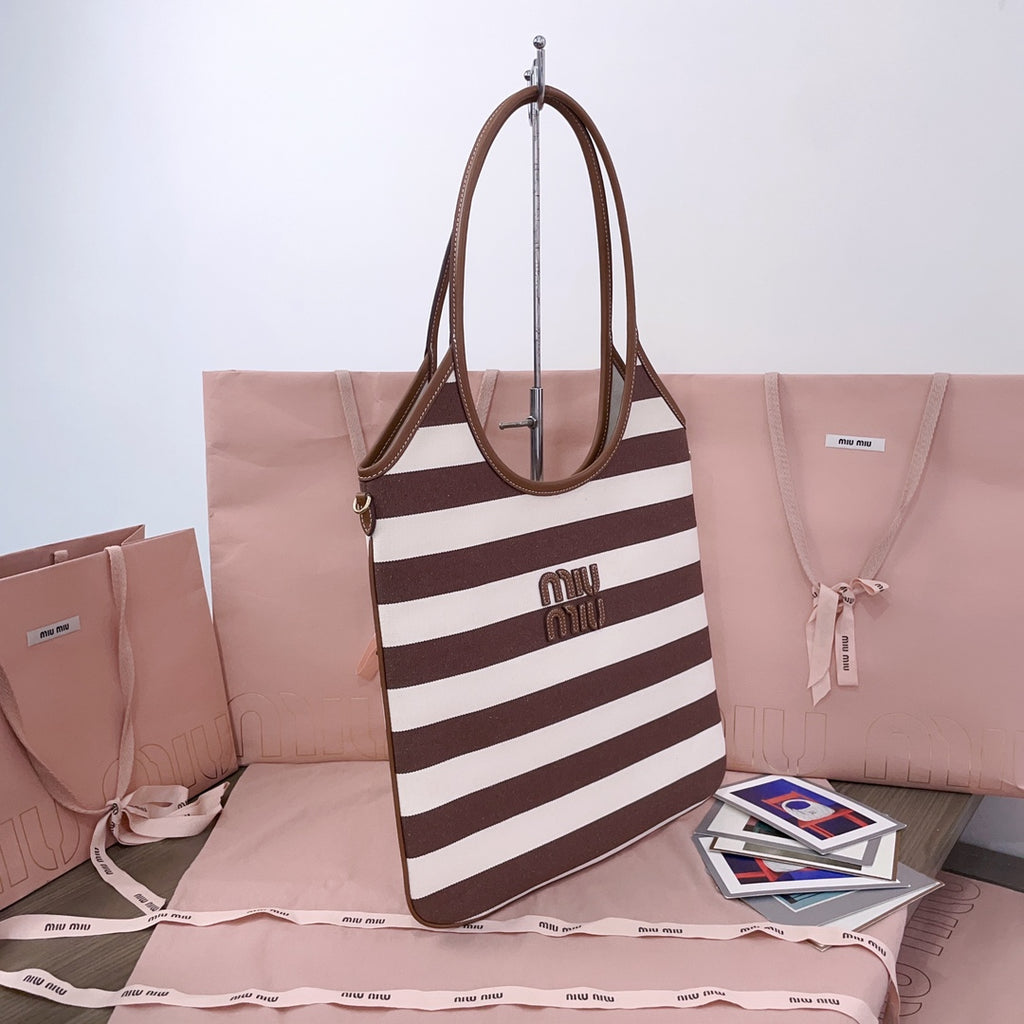 Cocoa Brown/Natural IVY Canvas & Leather Bag