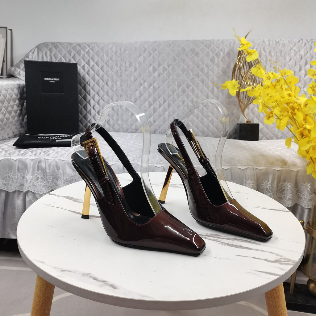 Marron Glace Lee Slingback Pumps