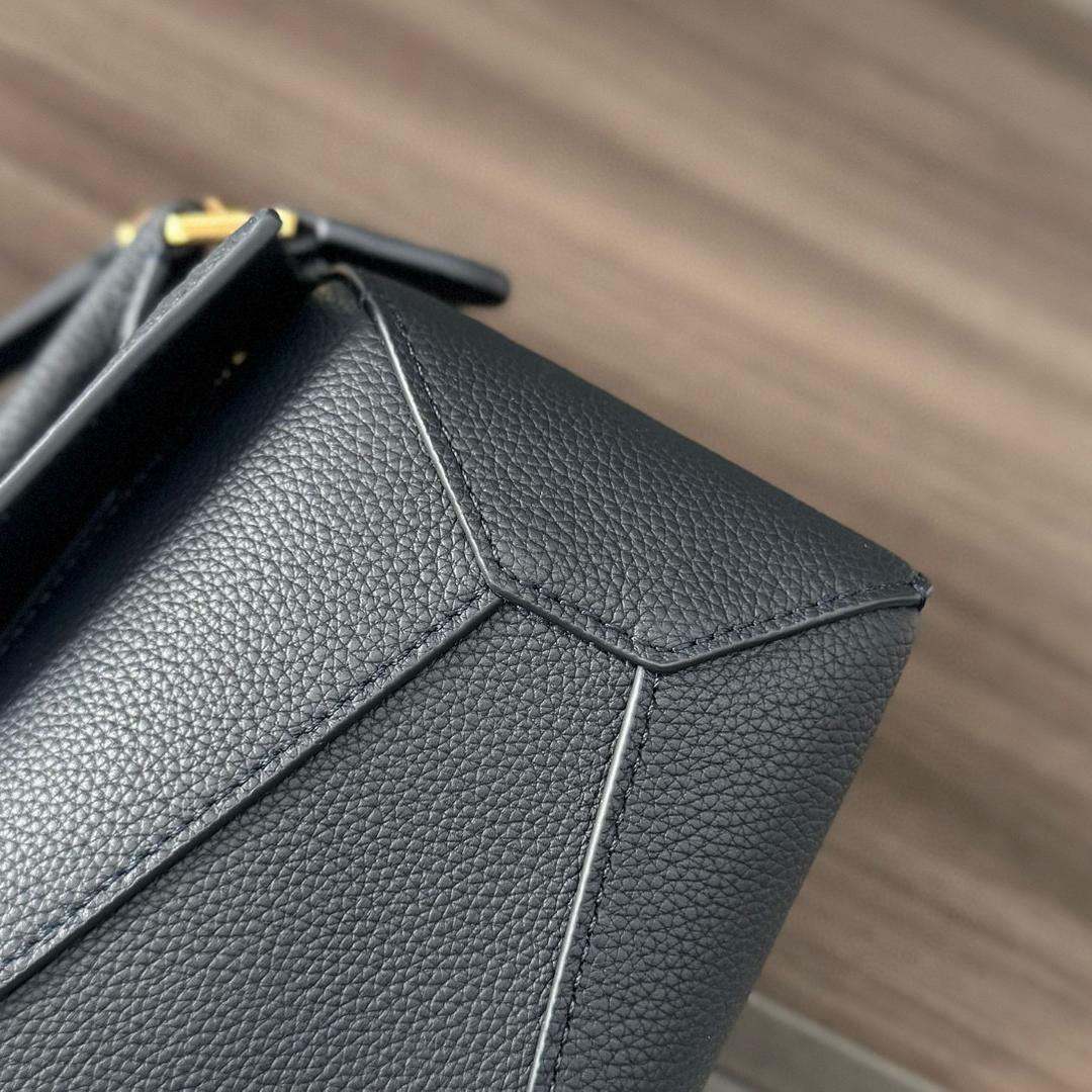 Deep Navy LP Mini Leather Shoulder Bag