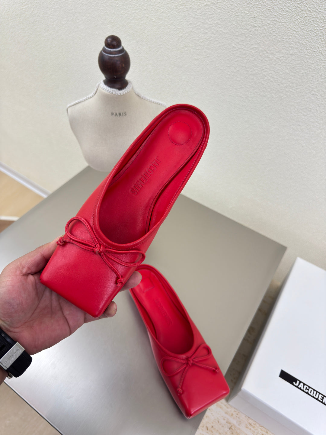 Red The Flat Ballet Mules