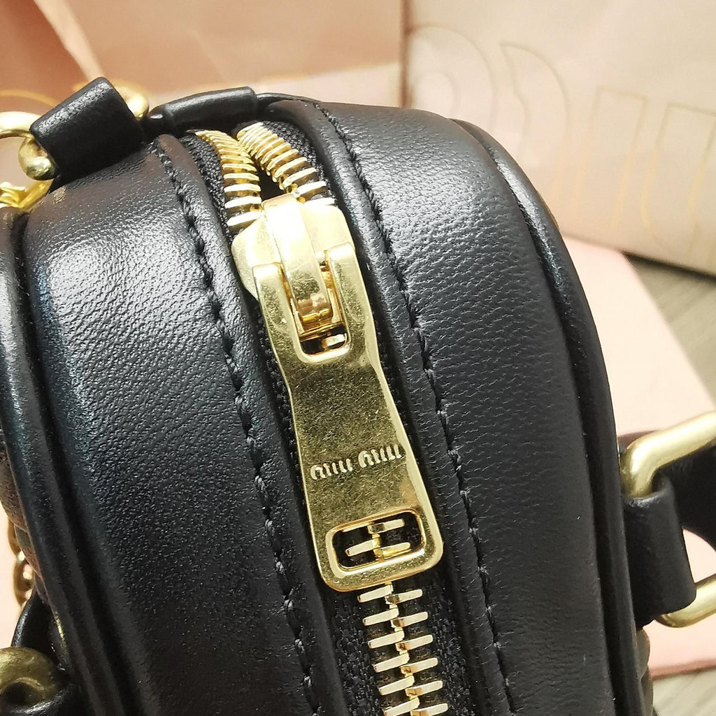 Black AM Leather Mini-Bag