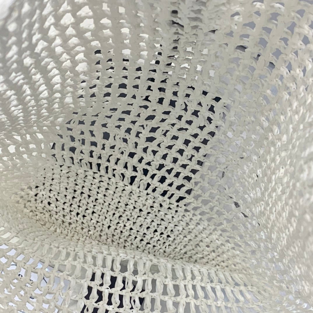 White large raffia tote bag