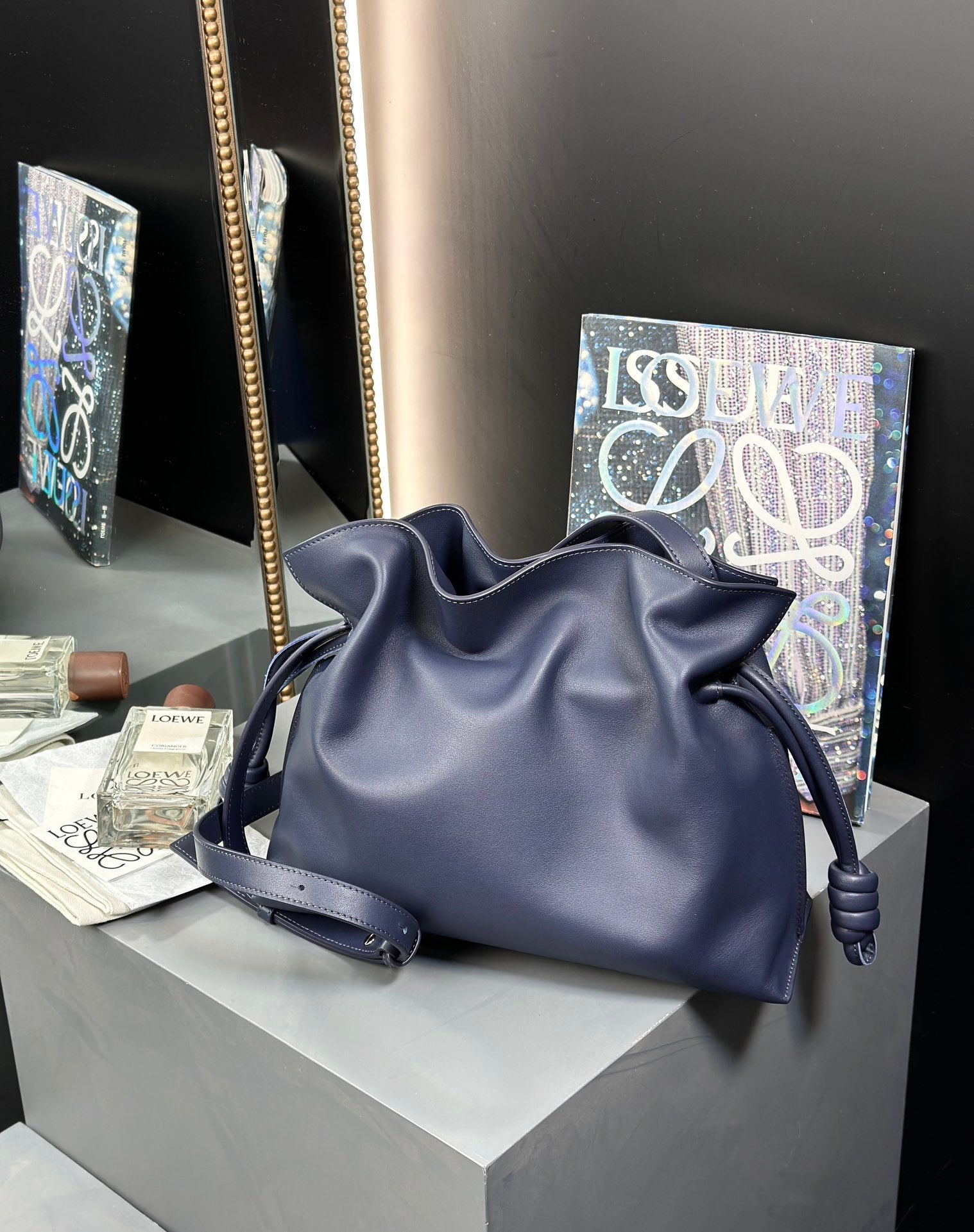 Abyss Blue Medium Flamenco Clutch